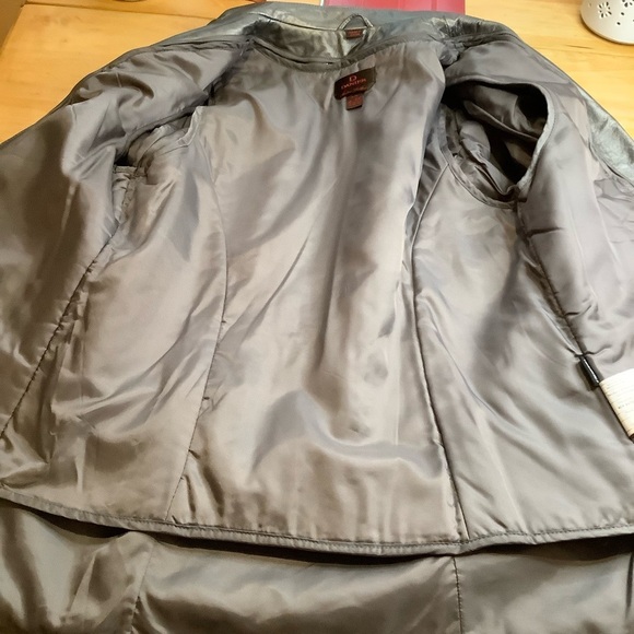 DANIER Metallic Italian Leather Jacket Removable Lining Size M - Picture 11 of 16